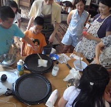 油をひいて、、